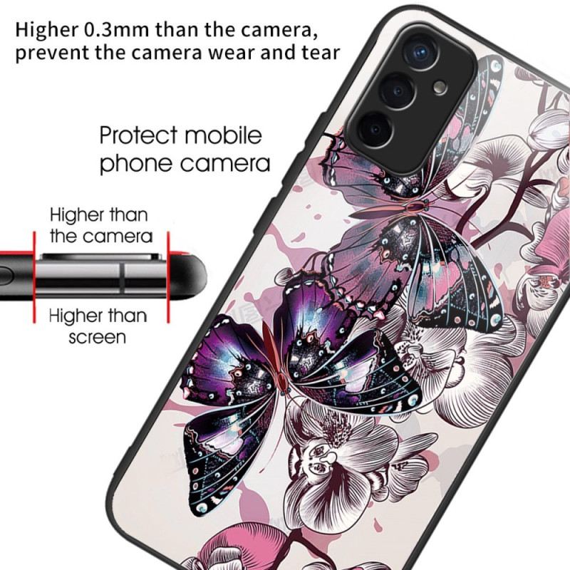 Tok Samsung Galaxy M13 Butterflies Variation Tempered Glass