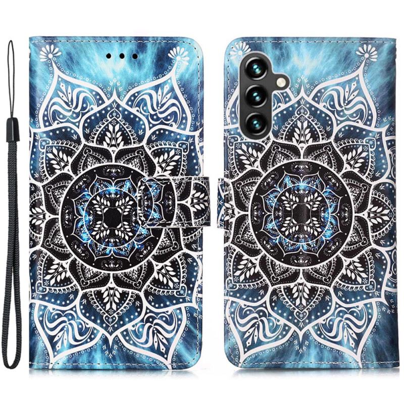 Fliptok / Bőrtok Samsung Galaxy A54 5G szíjjal Pántos Mandala