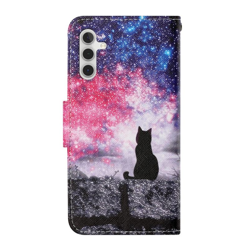 Fliptok / Bőrtok Samsung Galaxy A54 5G Tetőablak Cat