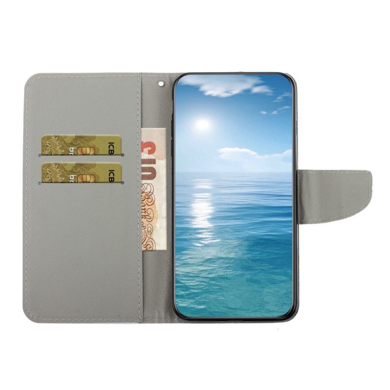 Fliptok Samsung Galaxy A54 5G Patchwork Zsinórral