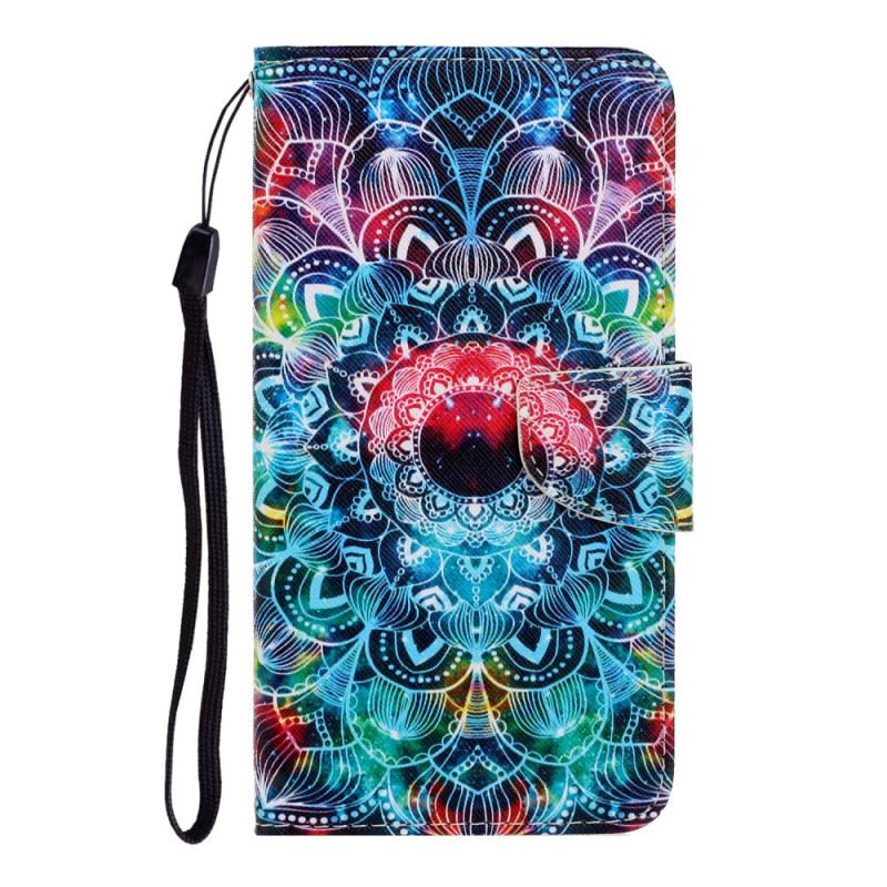 Fliptok Samsung Galaxy A54 5G szíjjal Pántos Mandala