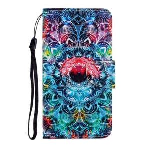 Fliptok Samsung Galaxy A54 5G szíjjal Pántos Mandala