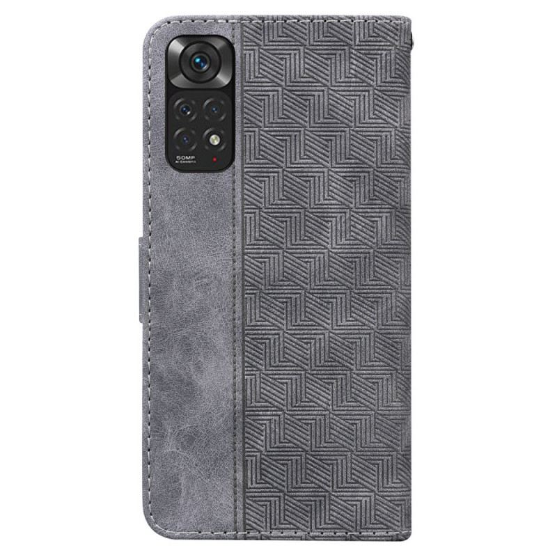 Fliptok / Bőrtok Xiaomi Redmi Note 11 / 11S szíjjal Pántos Minta