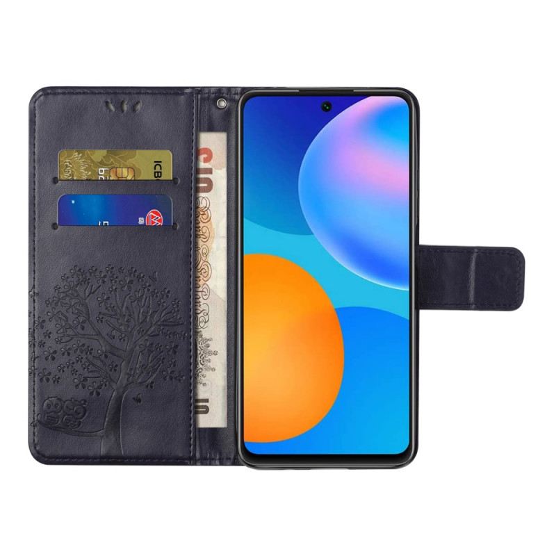 Fliptok / Bőrtok Xiaomi Redmi Note 11 / 11S szíjjal Tangafa És Baglyok