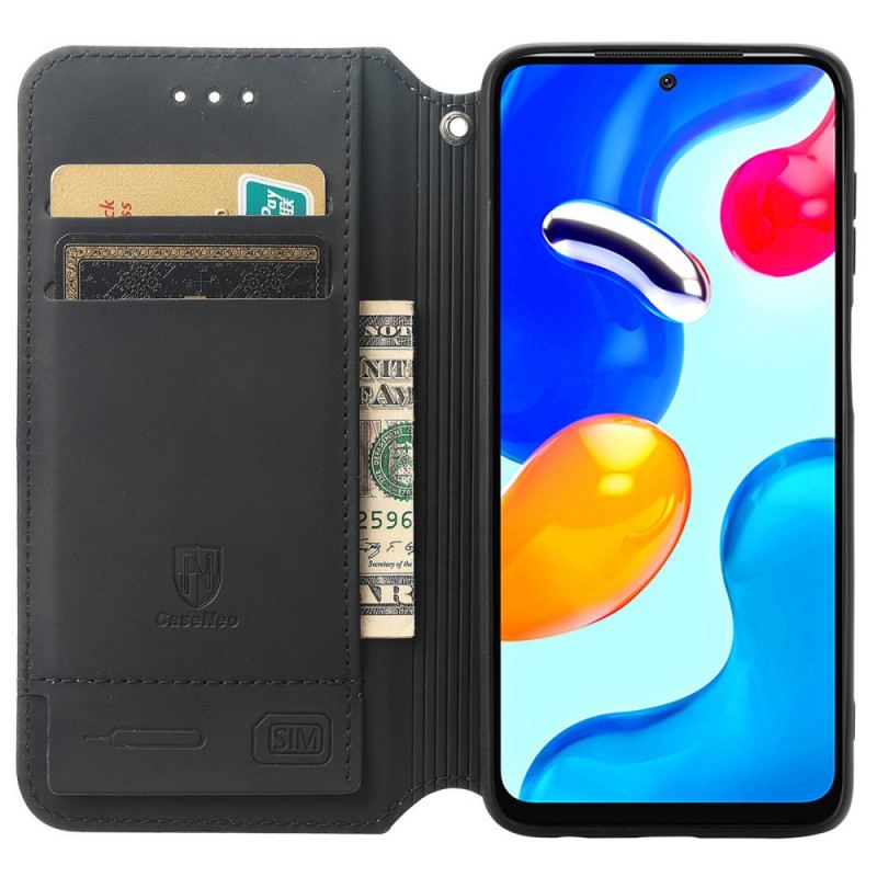 Fliptok Xiaomi Redmi Note 11 / 11S Bőrtok Caseno Rfid