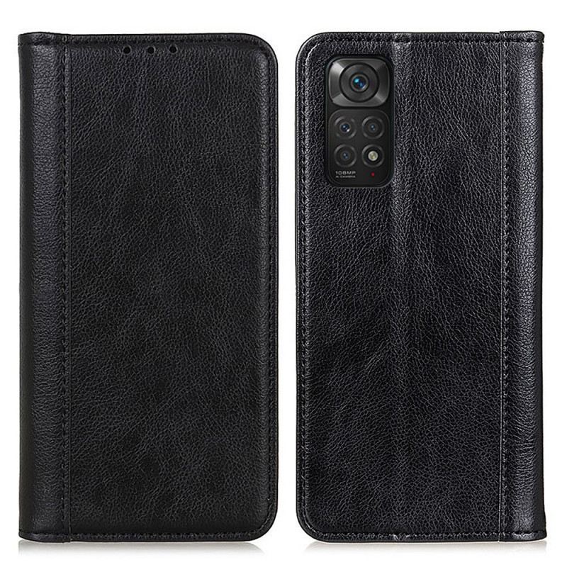 Fliptok Xiaomi Redmi Note 11 / 11S Bőrtok Elegance Hasított Litcsi Bőr