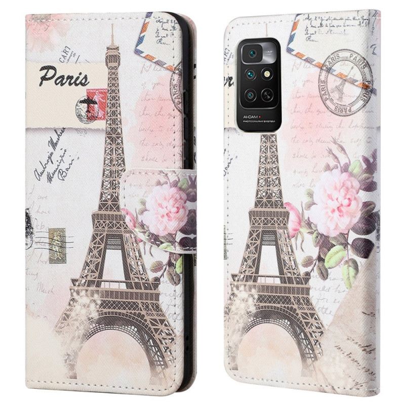 Kinyitható Tokok Xiaomi Redmi Note 11 / 11S Retro Eiffel-torony