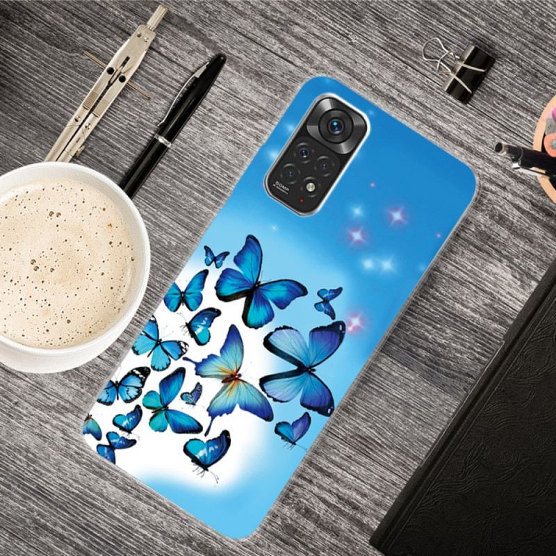 Tok Xiaomi Redmi Note 11 / 11S Kék Pillangók