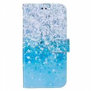 Fliptok / Bőrtok Samsung Galaxy S22 Plus 5G Kék Glitter Gradiens