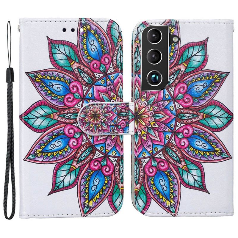 Kinyitható Tokok Samsung Galaxy S22 Plus 5G Rajzolt Mandala