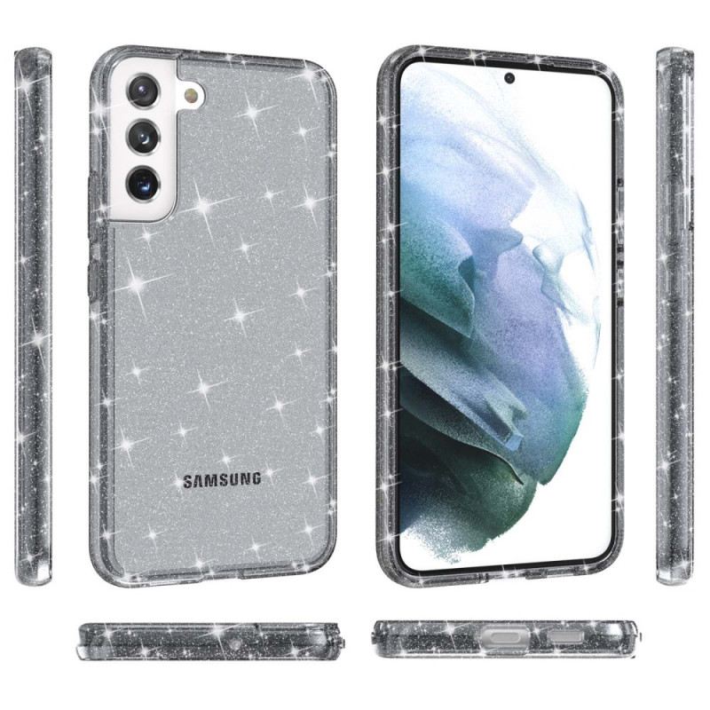 Tok Samsung Galaxy S22 Plus 5G Átlátszó Flitterek