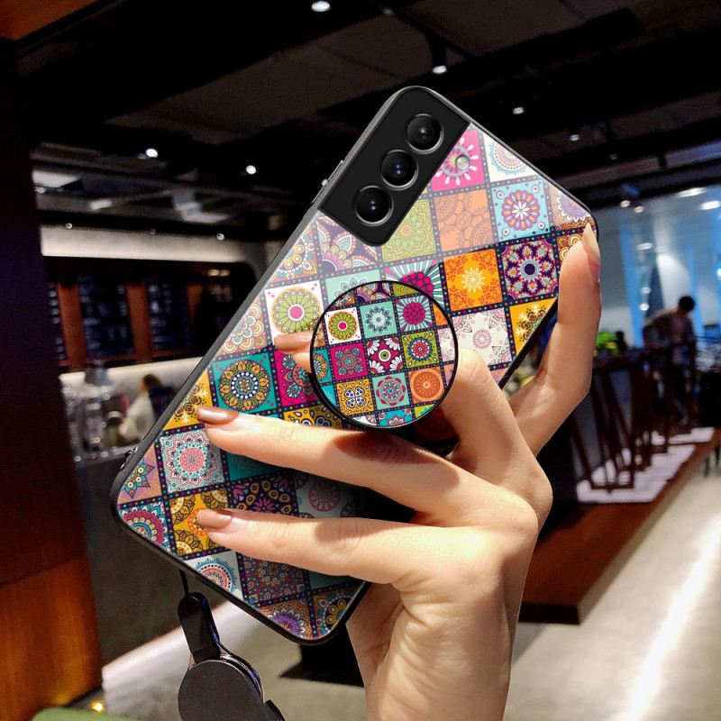 Tok Samsung Galaxy S22 Plus 5G Patchwork Mágneses Tartó