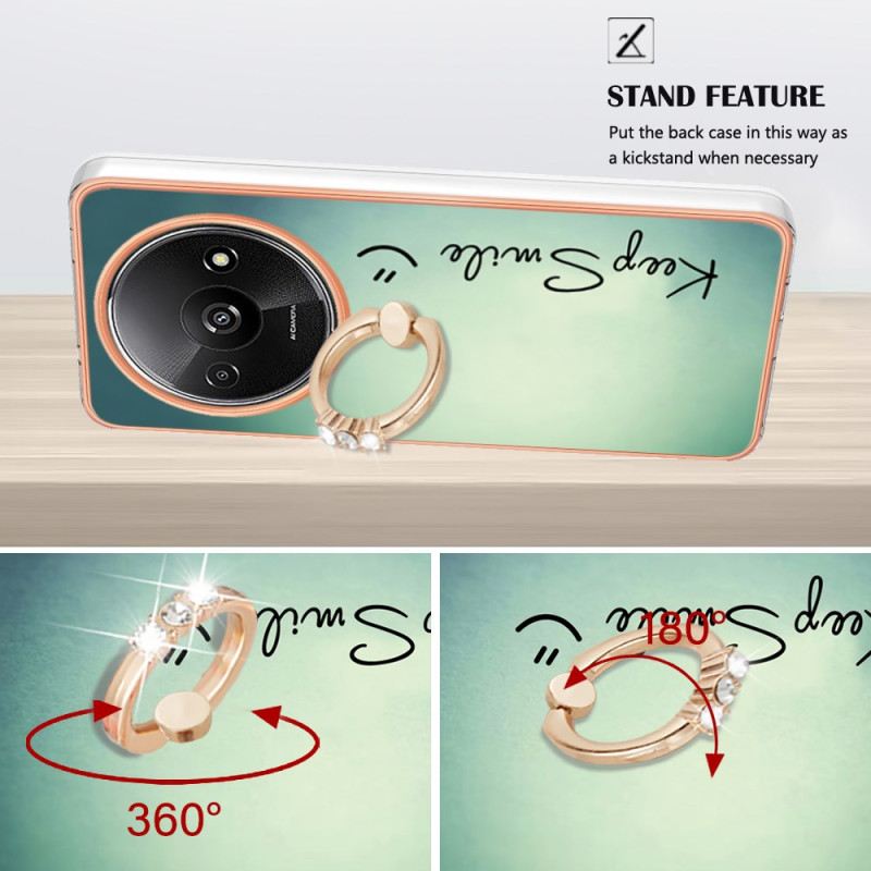 Mobiltelefon Tokok Poco C61 Keep Smile Ring Holder