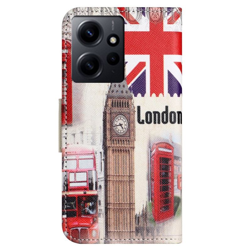 Fliptok / Bőrtok Xiaomi Redmi Note 12 4G Londoni Élet