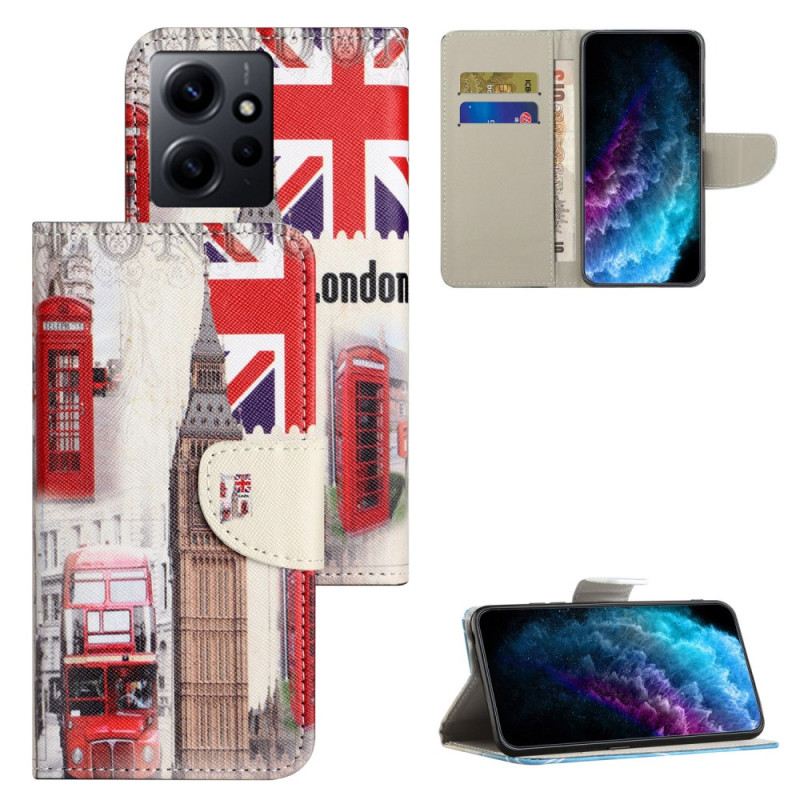 Fliptok / Bőrtok Xiaomi Redmi Note 12 4G Londoni Élet