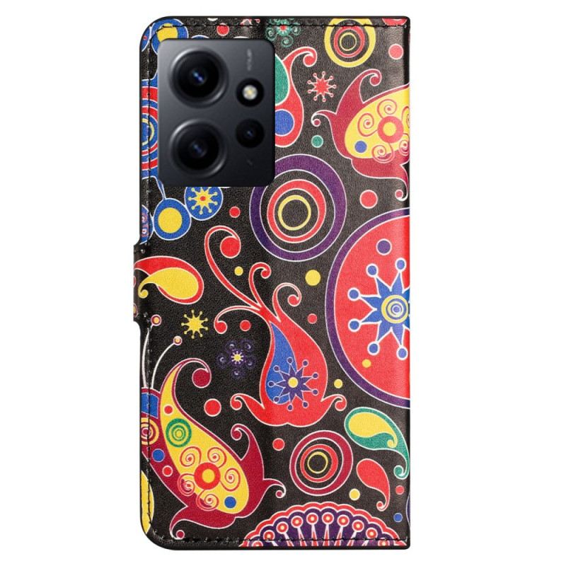 Fliptok / Bőrtok Xiaomi Redmi Note 12 4G Paisley