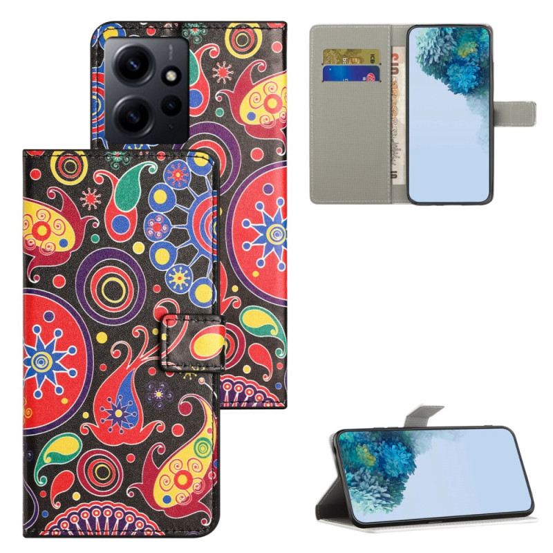 Fliptok / Bőrtok Xiaomi Redmi Note 12 4G Paisley