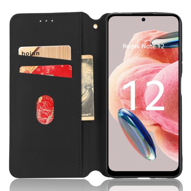 Fliptok Xiaomi Redmi Note 12 4G Bőrtok 3d Minta