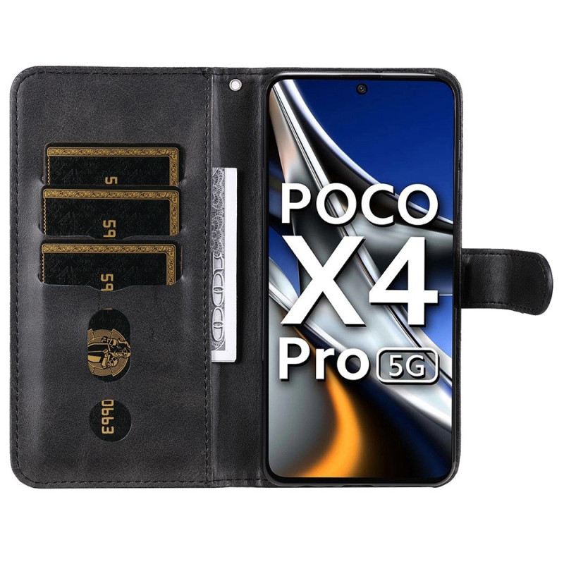 Fliptok / Bőrtok Poco X4 Pro 5G Pénztárca