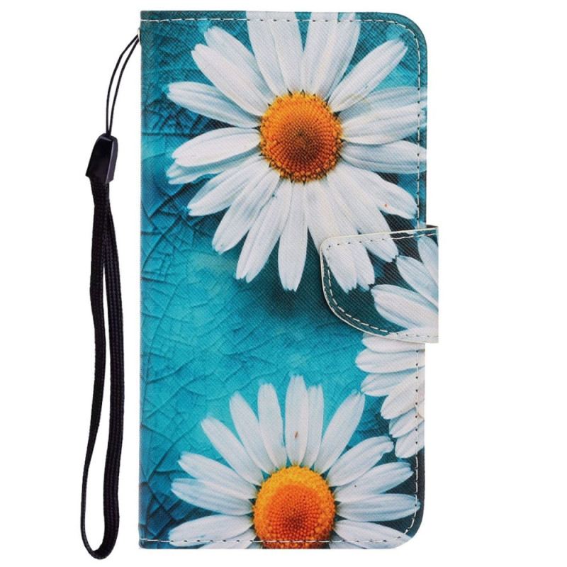 Fliptok Poco X4 Pro 5G szíjjal Thong Daisies