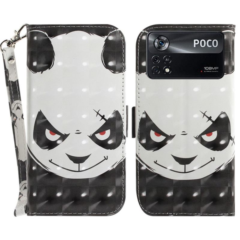 Kinyitható Tokok Poco X4 Pro 5G Dühös Panda