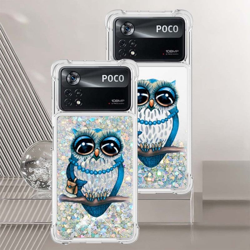 Tok Poco X4 Pro 5G Bagoly Glitter Asszony