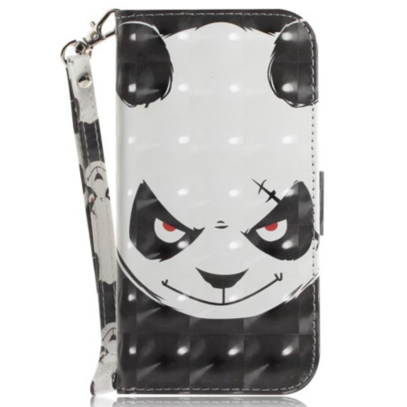 Bőrtok Google Pixel 9 Angry Panda Love Szíjjal