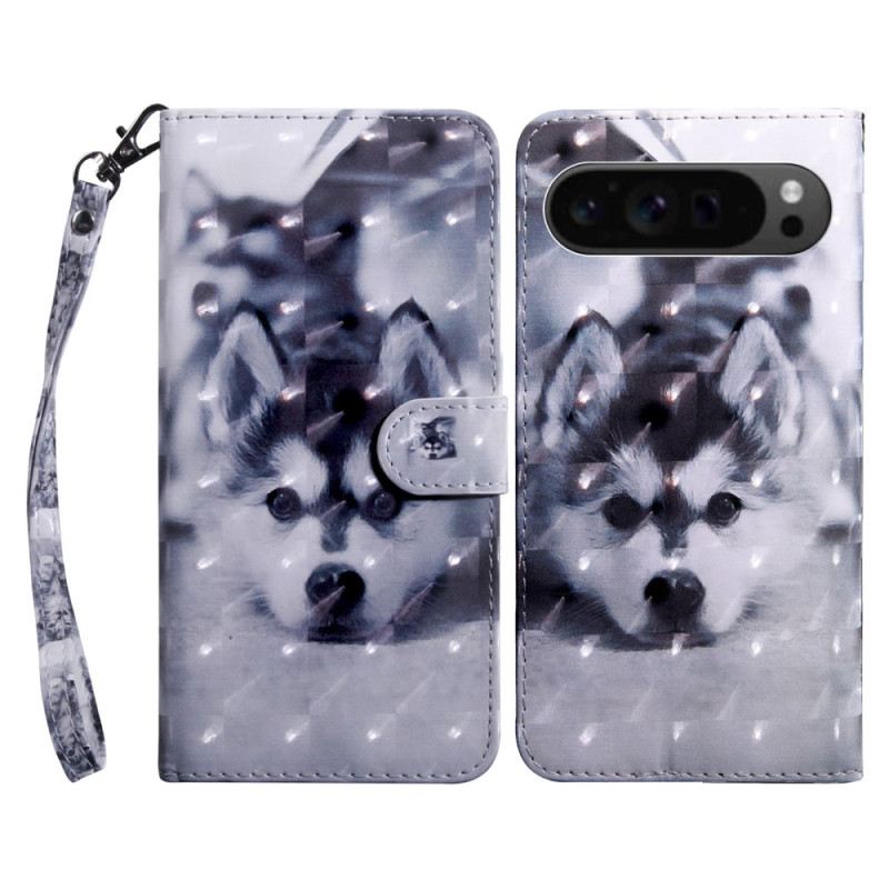 Bőrtok Google Pixel 9 Husky Szíjjal