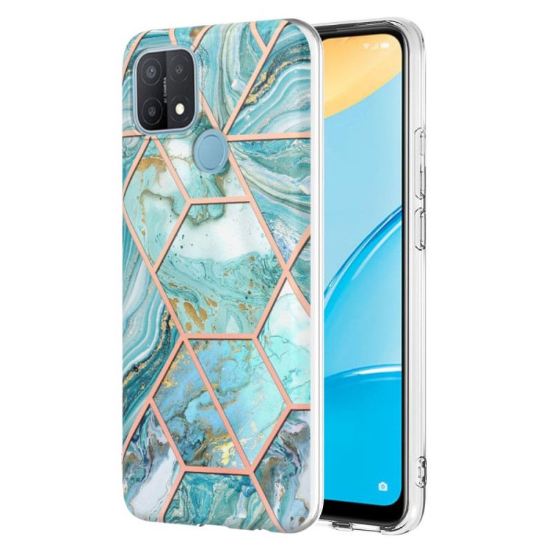 Tok Oppo A15 Ragyogó Geometriai Márvány