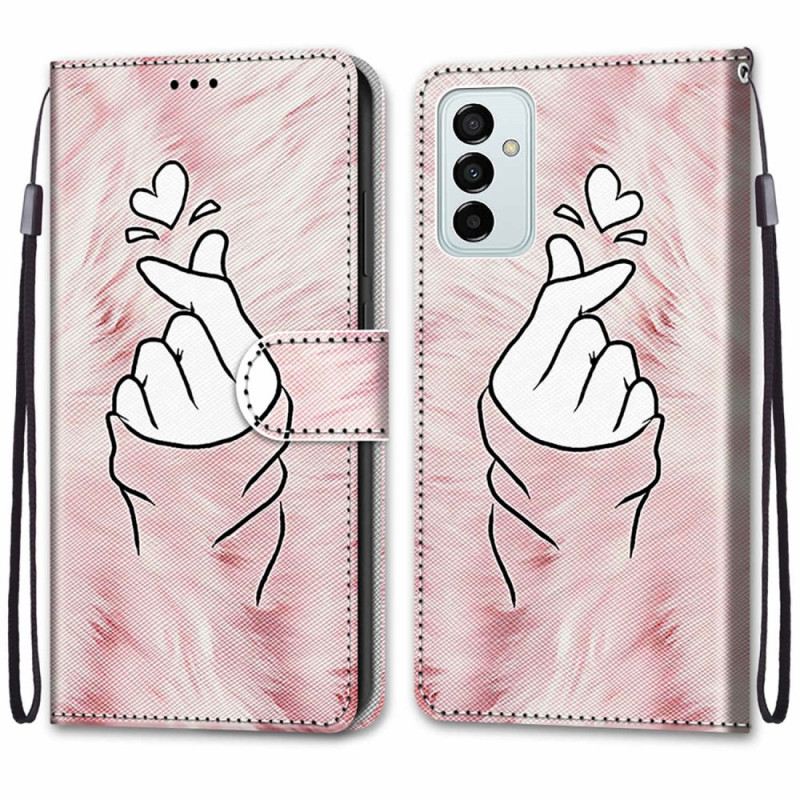 Fliptok / Bőrtok Samsung Galaxy M23 5G Ujj Szív