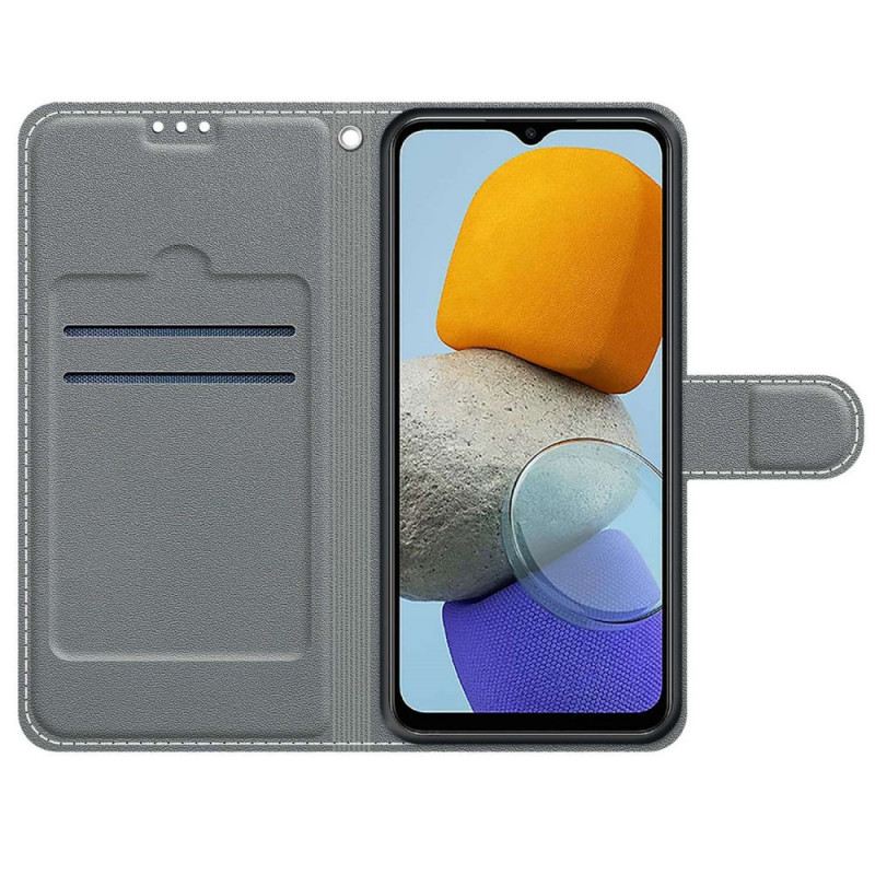 Fliptok Samsung Galaxy M23 5G Flitter Szíjjal