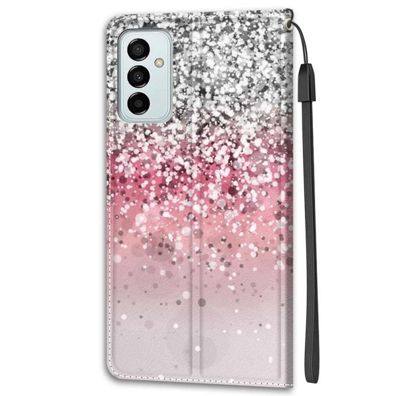 Fliptok Samsung Galaxy M23 5G Flitter Szíjjal