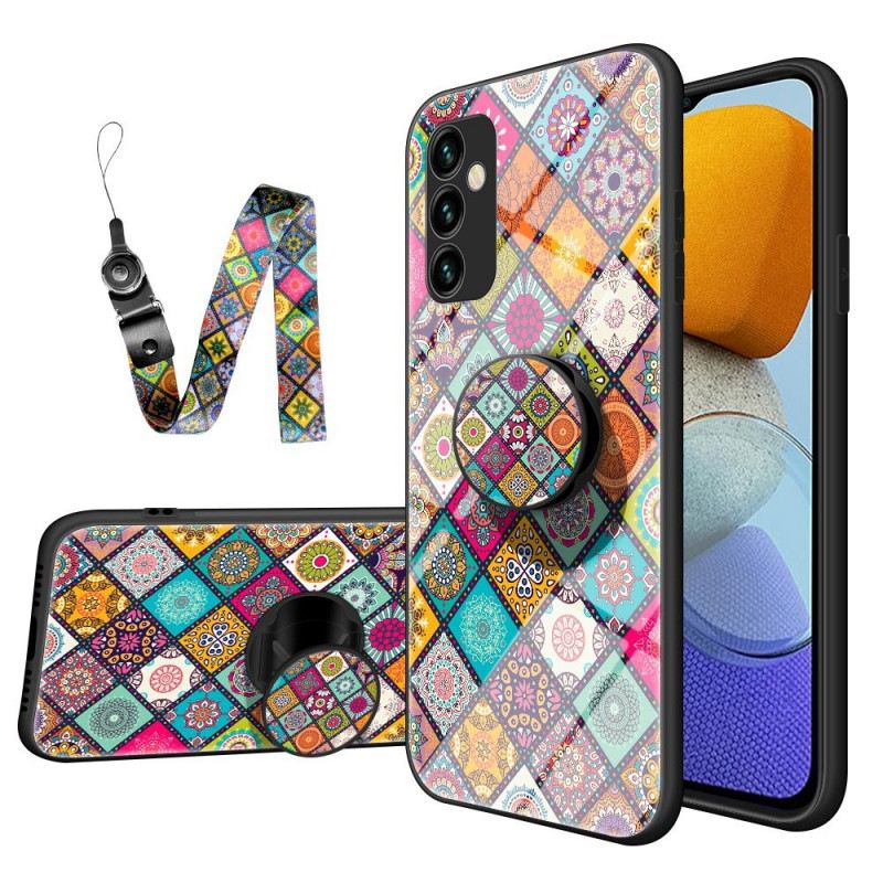 Tok Samsung Galaxy M23 5G Patchwork Mágneses Tartó