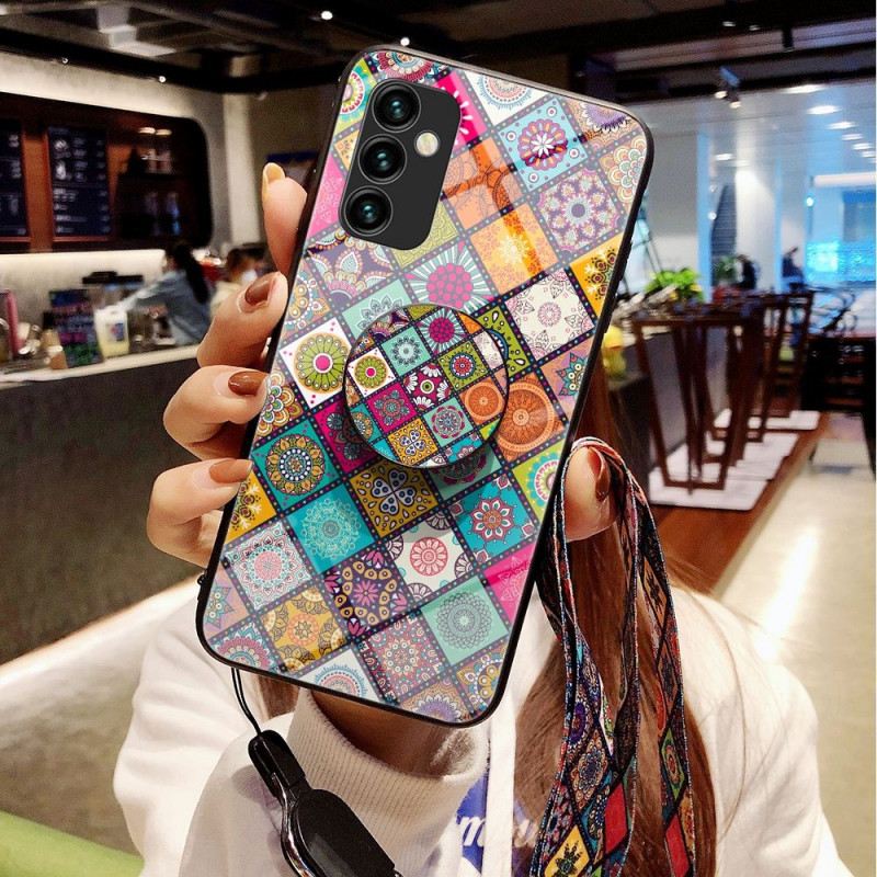 Tok Samsung Galaxy M23 5G Patchwork Mágneses Tartó