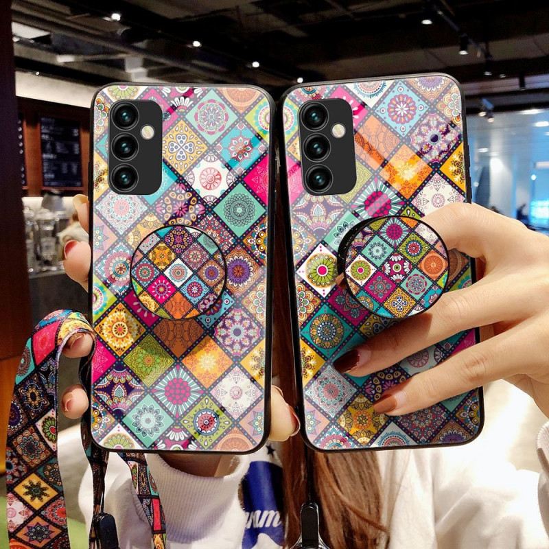 Tok Samsung Galaxy M23 5G Patchwork Mágneses Tartó