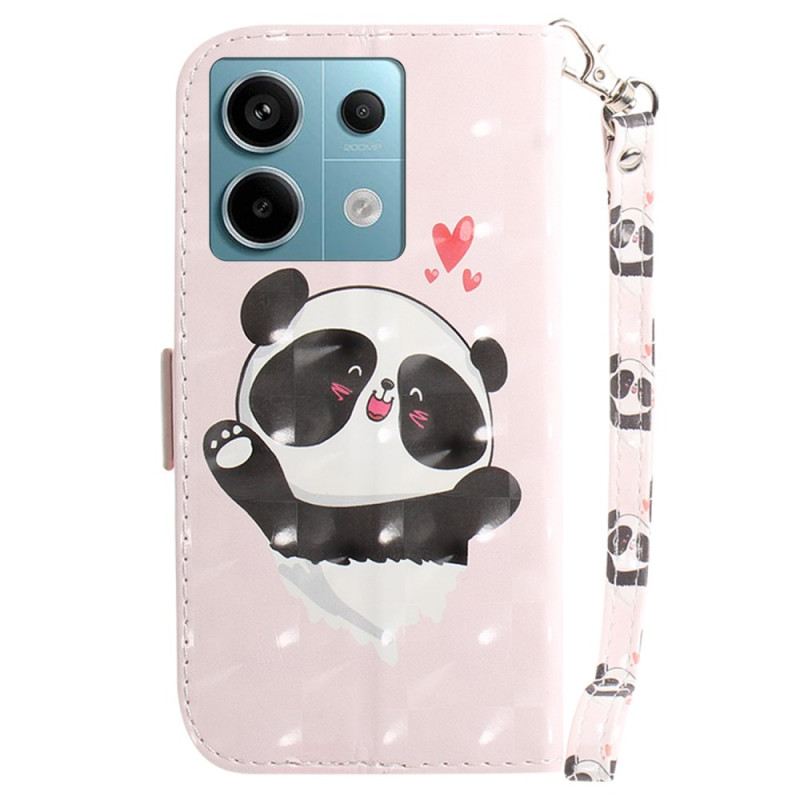 Fliptok Poco X6 5g Panda Love Szíjjal