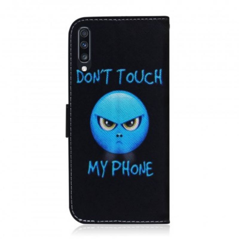 Fliptok / Bőrtok Samsung Galaxy A70 Emoji Telefon