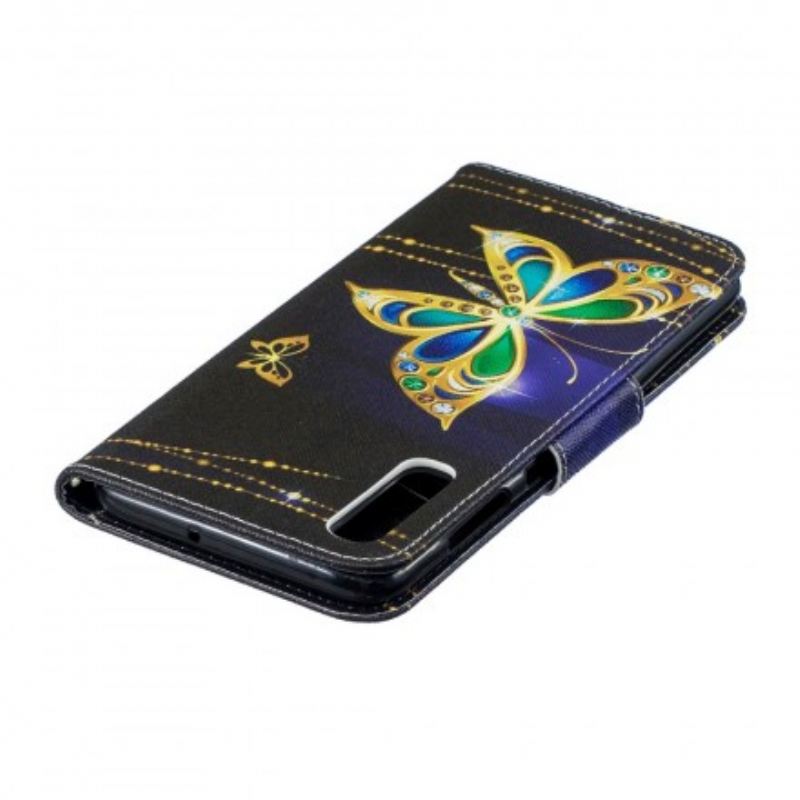 Fliptok / Bőrtok Samsung Galaxy A70 Magic Butterfly