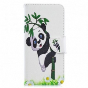 Fliptok / Bőrtok Samsung Galaxy A70 Panda Bambuszon