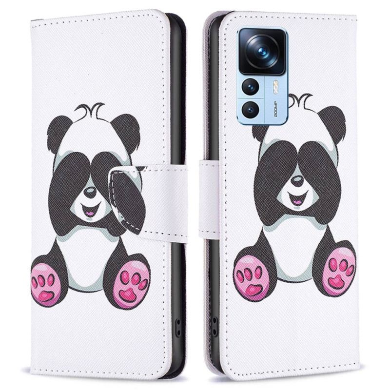 Fliptok / Bőrtok Xiaomi 12T / 12T Pro Panda Fun