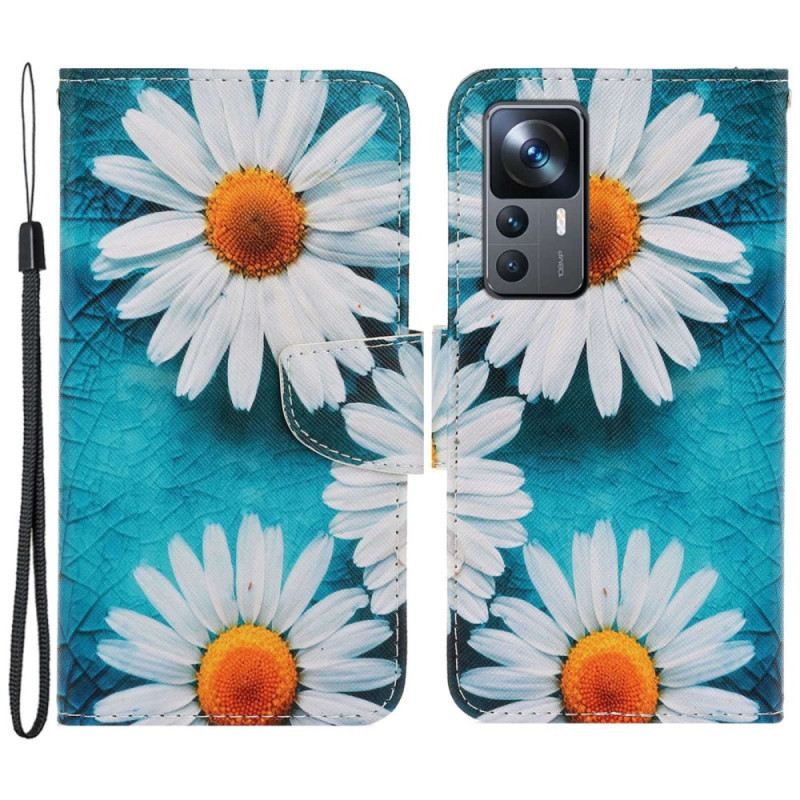 Fliptok / Bőrtok Xiaomi 12T / 12T Pro szíjjal Szántos Daisy