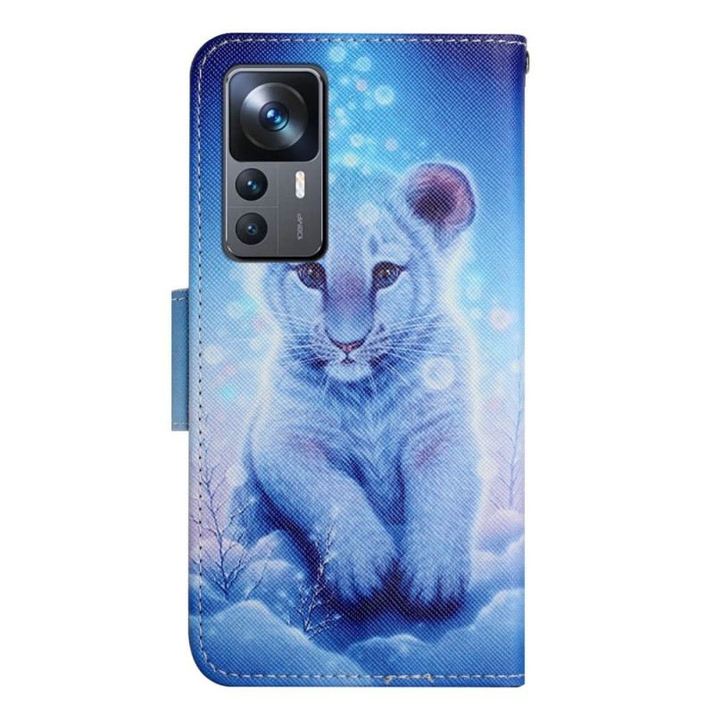 Kinyitható Tokok Xiaomi 12T / 12T Pro szíjjal Baba Leopard Szíjjal