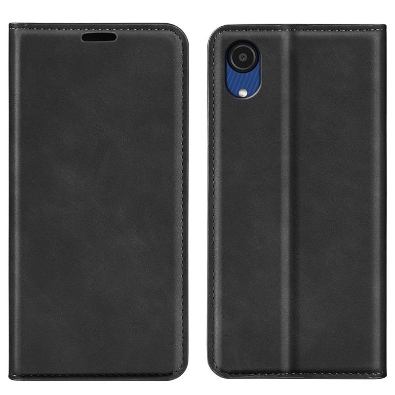 Fliptok Samsung Galaxy A03 Core Bőrtok Skin-touch Design