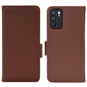 Fliptok / Bőrtok Oppo Reno 6 5G Flap Dupla Új Színek