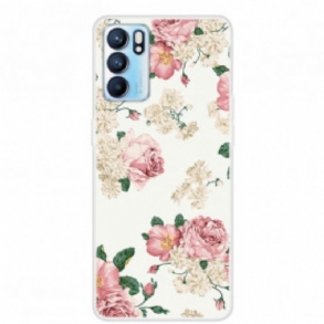 Tok Oppo Reno 6 5G Varrat Nélküli Liberty Flowers