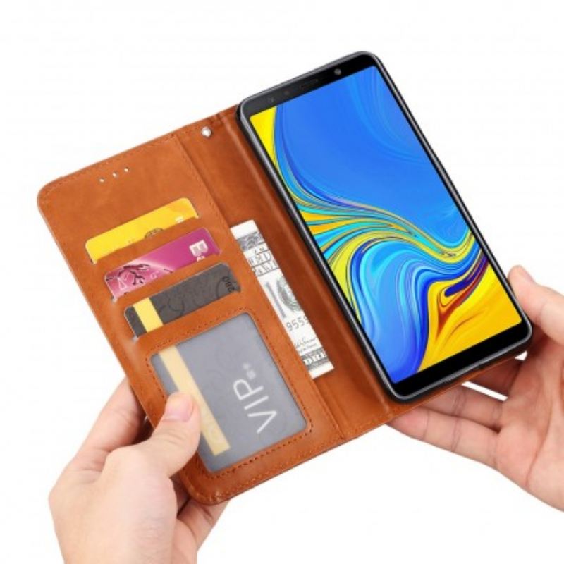 Fliptok Samsung Galaxy A50 Bőrtok Műbőr Kártyatartó