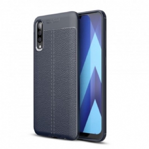 Tok Samsung Galaxy A50 Dupla Vonalú Litcsi Bőrhatás