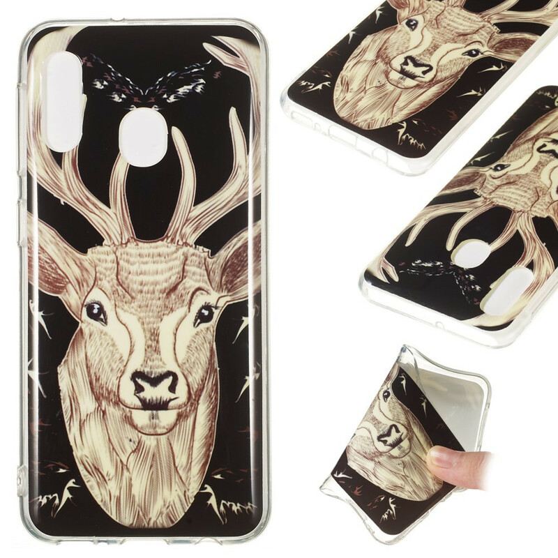 Telefontok Samsung Galaxy A20e Fluoreszkáló Majestic Deer