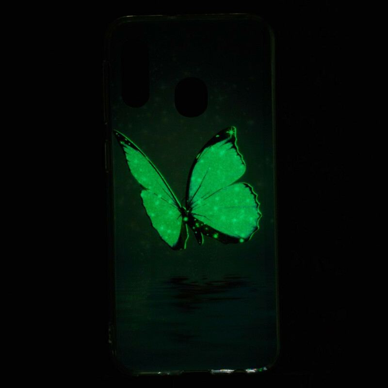 Tok Samsung Galaxy A20e Fluoreszkáló Kék Pillangó