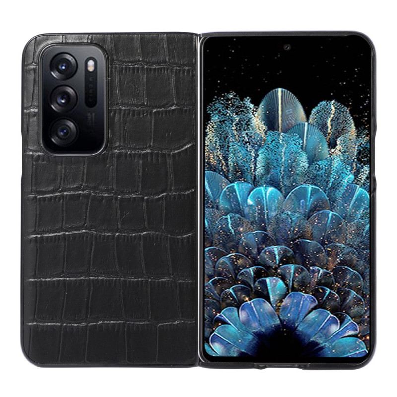 Tok Oppo Find N Valódi Bőr Krokodil Design Bőr